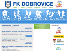 Tablet Screenshot of fkdobrovice.cz